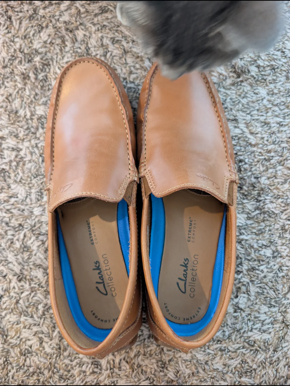 Leather Slip-On Loafers for Men - Tan